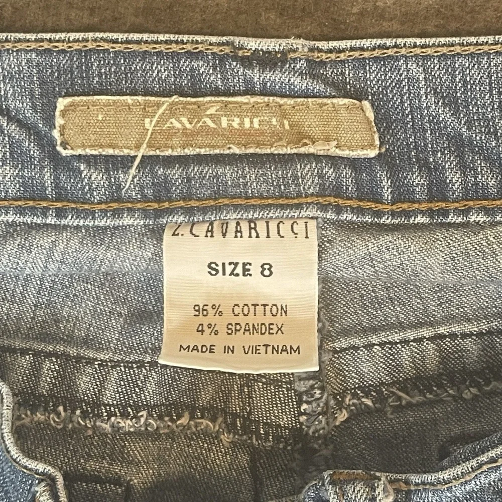 Z. Cavaricci Vintage Y2K Floral Beaded‎ Jeans Straight Boho Hippie 90's